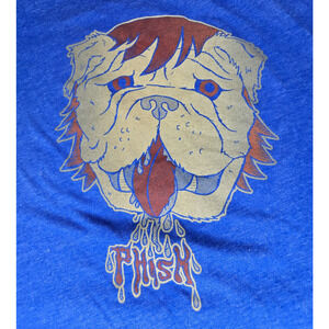 Phish Bull Dog Blue Ladies Shirt Medium Trey Mike Fish Page